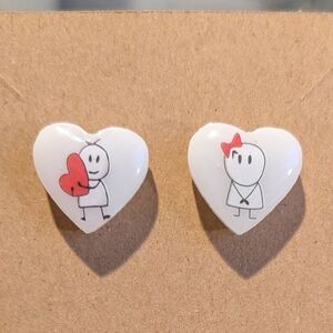 Valentine's Day Cartoon Earrings
